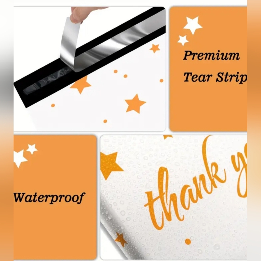 15 🌟 6x9 Polymailers, PLUS 15 Thank You Stickers - Picture 3 of 3